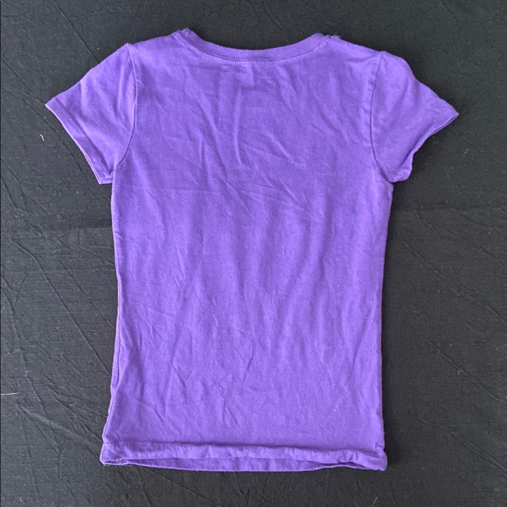 Annie Purple Short Sleeve Tee with Graphic Design - Picture 3 of 7